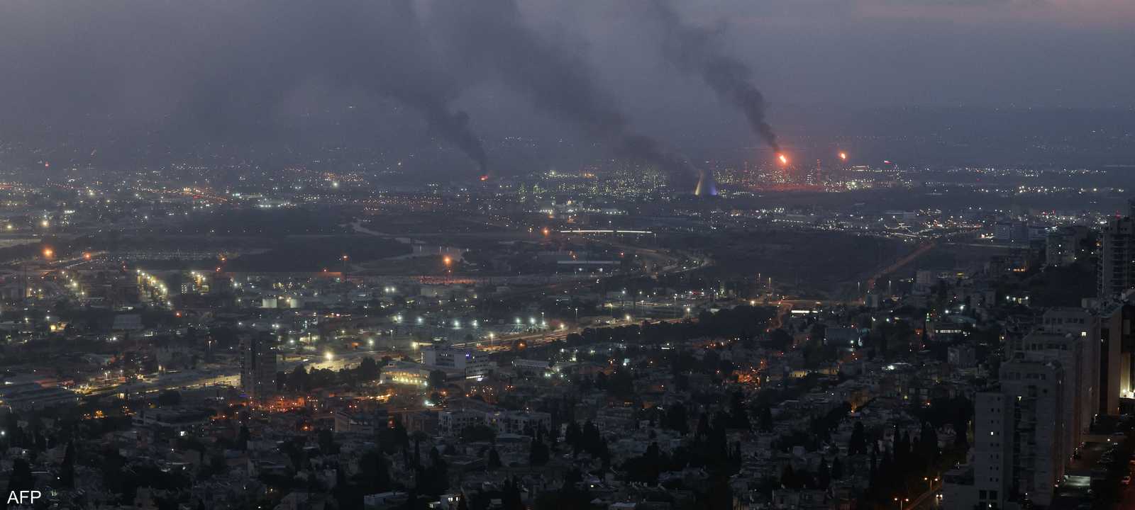 إيران قصفت بالصواريخ مدينة حيفا في إسرائيل