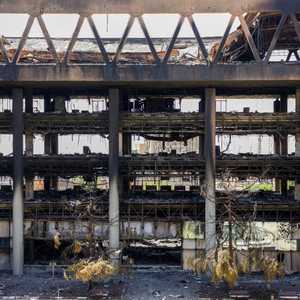 آثار ضربة إسرائيلية سابقة