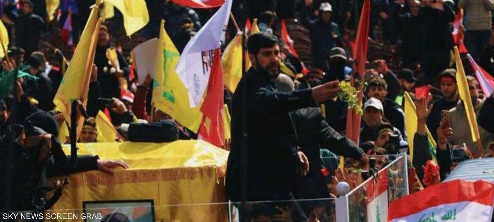 خليل أثناء جنازة نصر الله