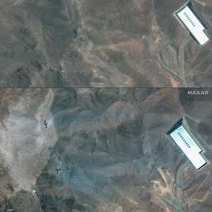 منشأة فوردو الإيرانية قبل وبعد الضربة الأميريكة