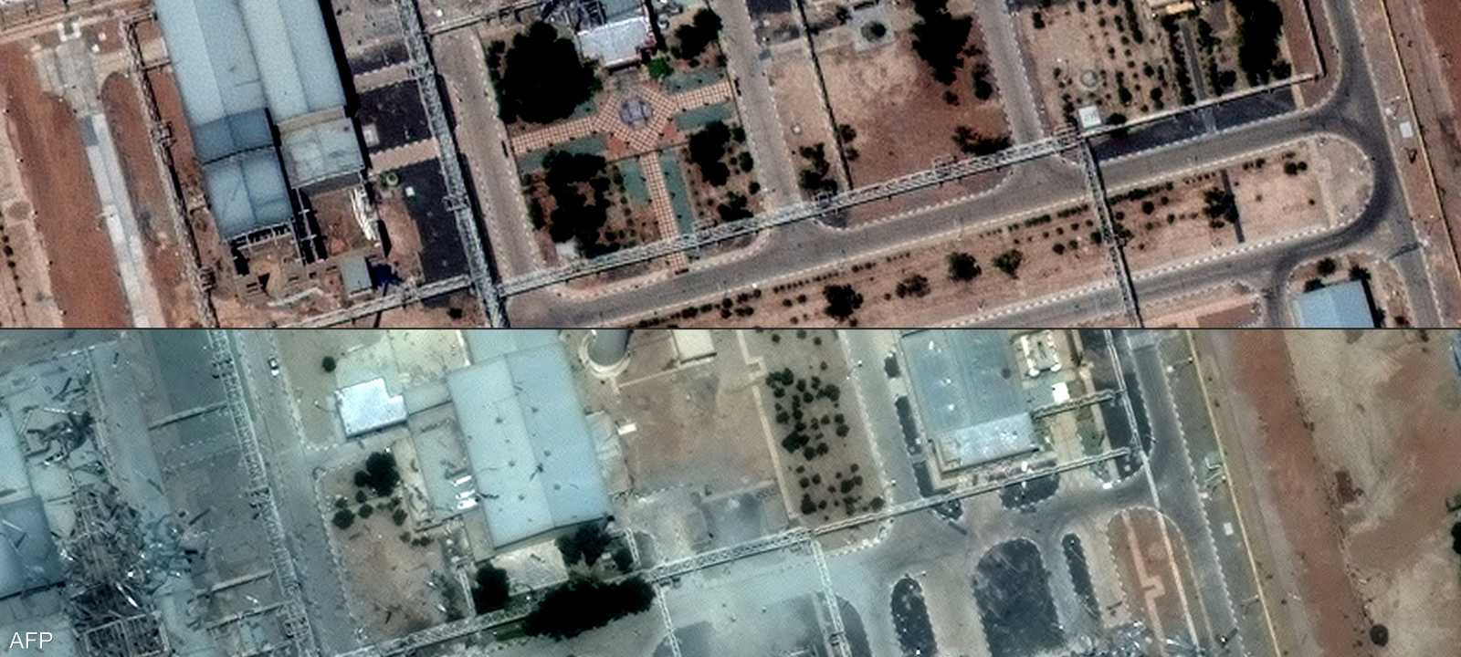 منشأة أصفهان الإيرانية في وسط إيران بعد الضربات الأميركية