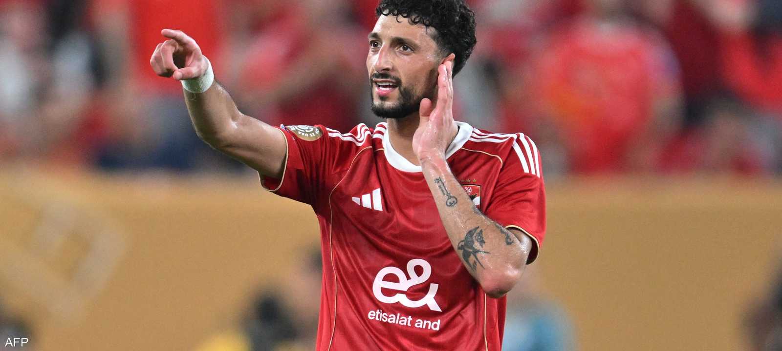 وسام أبو علي سجل هاتريك في المباراة