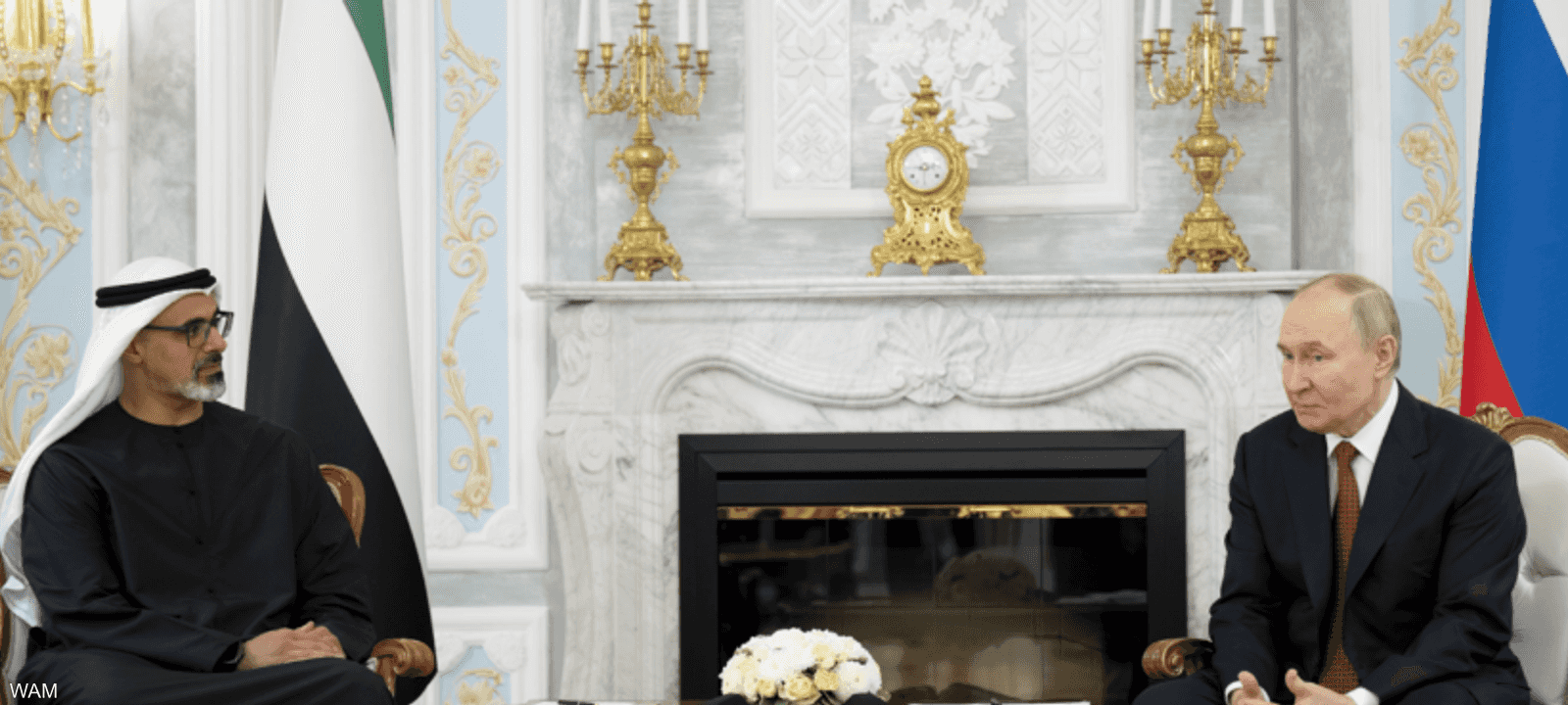 الشيخ خالد بن محمد بن زايد آل نهيان وفلاديمير بوتين