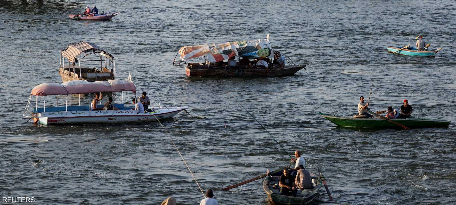 أرشيفية لمراكب في نهر النيل بمصر