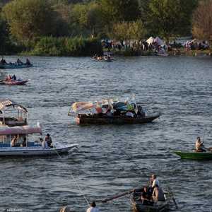 أرشيفية لمراكب في نهر النيل بمصر