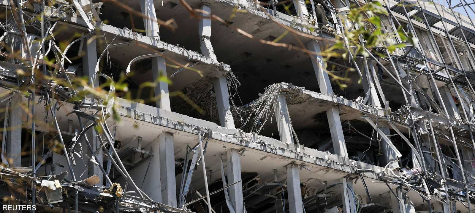 مبنى بمعهد "وايزمان" بعد ضربة صاروخية إيرانية