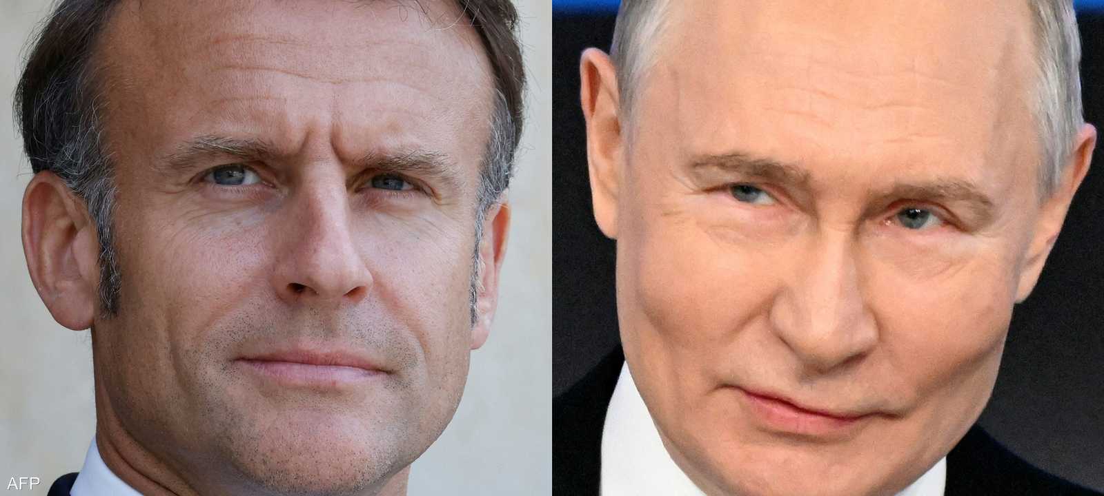الرئيس الروسي فلاديمير بوتين ونظيره الفرنسي إيمانويل ماكرون