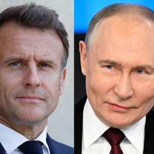 الرئيس الروسي فلاديمير بوتين ونظيره الفرنسي إيمانويل ماكرون