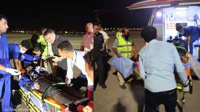 من عملية الإنقاذ للمصابين في الحادث
