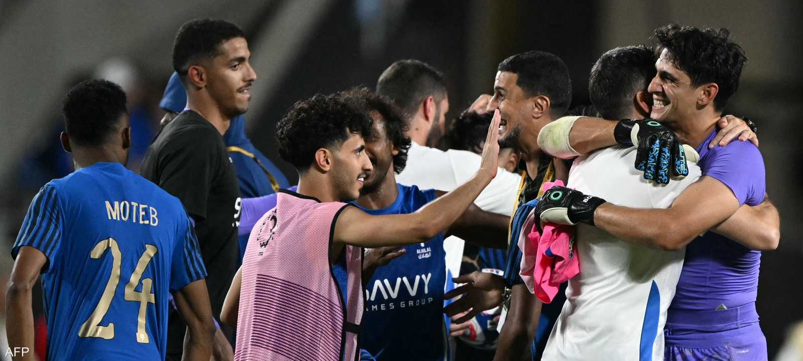 فرحة لاعبي الهلال السعودي
