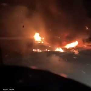 لحظة مصرع واحتراق سيارة لاعب ليفربول