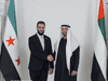 رئيس دولة الإمارات يستقبل الرئيس السوري