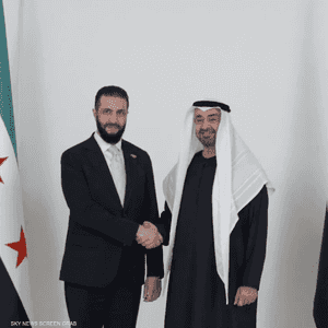 رئيس دولة الإمارات يستقبل الرئيس السوري