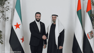 رئيس دولة الإمارات يستقبل الرئيس السوري في أبوظبي