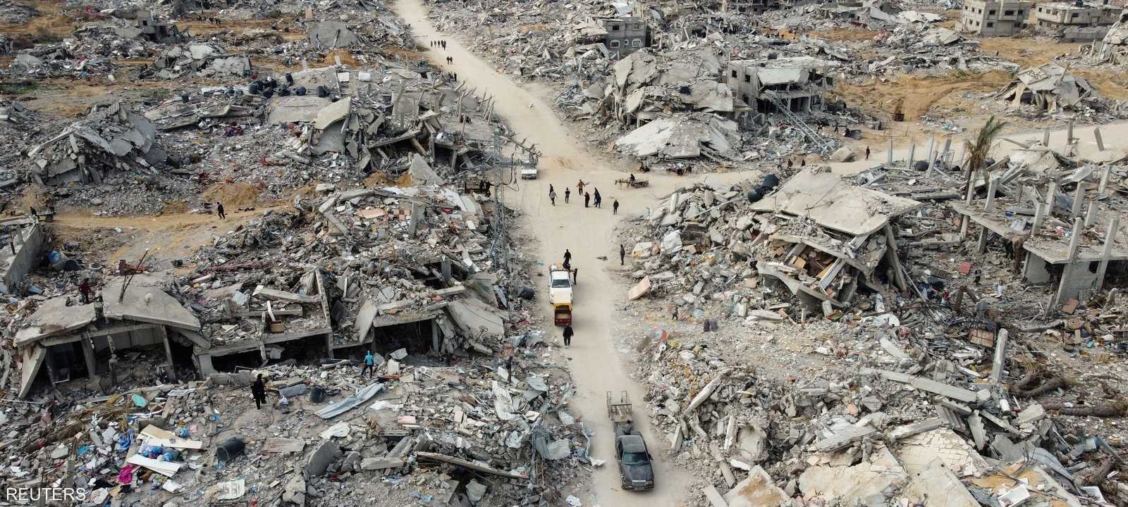 دمار كبير في منطقة رفح بقطاع غزة.. أرشيفية