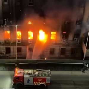 النيران في مبنى سنترال رمسيس