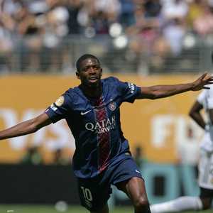 عثمان ديمبيلي محتفلا بهدفه أمام ريال مدريد