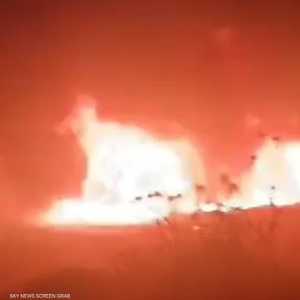 لحظة إضرام الحريق