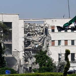 أضرار لحقت بمقر هيئة الأركان السورية جراء القصف الإسرائيلي