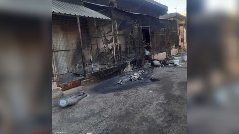 منازل ومحلات أحرقت بالكامل