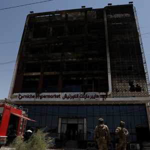 مركز التسوق في الكوت بعد إطفاء الحريق