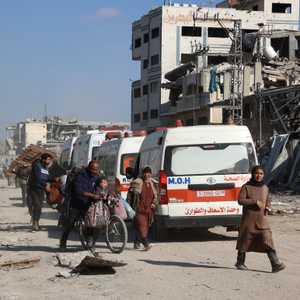 سيارات إسعاف في غزة