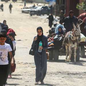 أرشيفية لفلسطينيين ينزوح من رفح