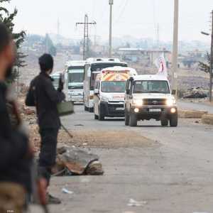 سيارات إسعاف تنقل المصابين من السويداء