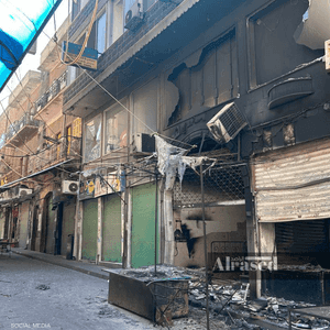 تعرضت الأسواق والمحال التجارية والمنازل للحرق