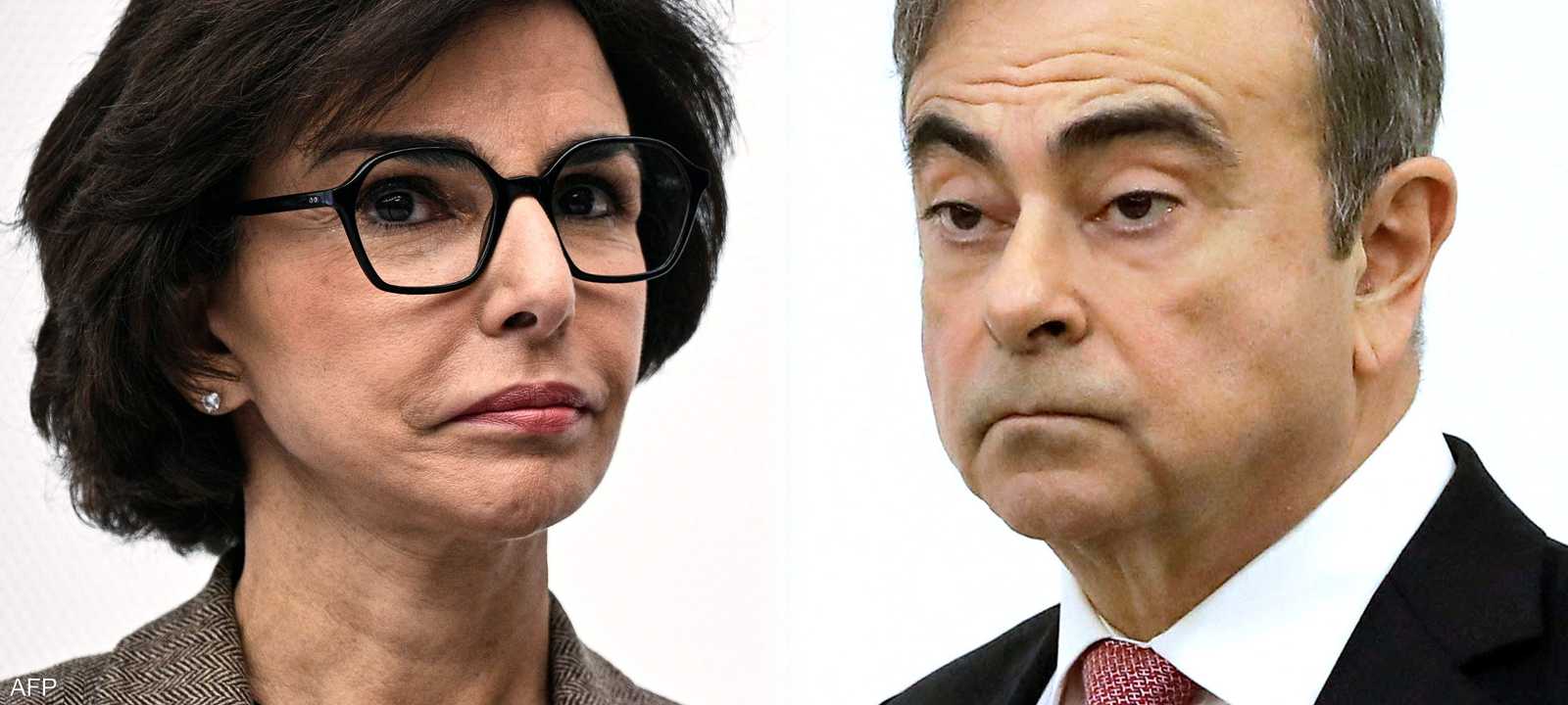 كارلوس غصن ووزيرة الثقاقة الفرنسية رشيدة داتي