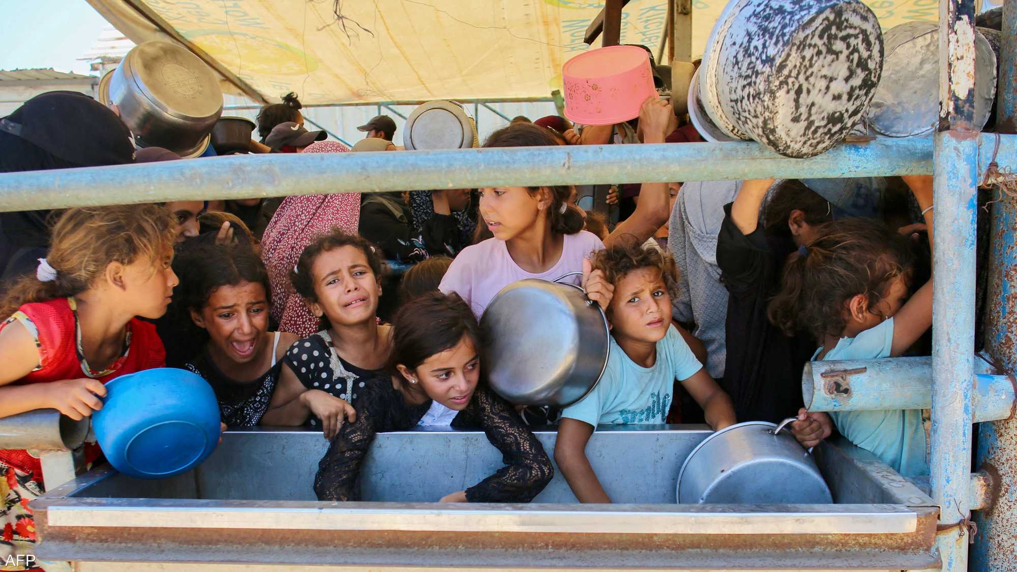 أطفال غزة يعانون من قلة الطعام