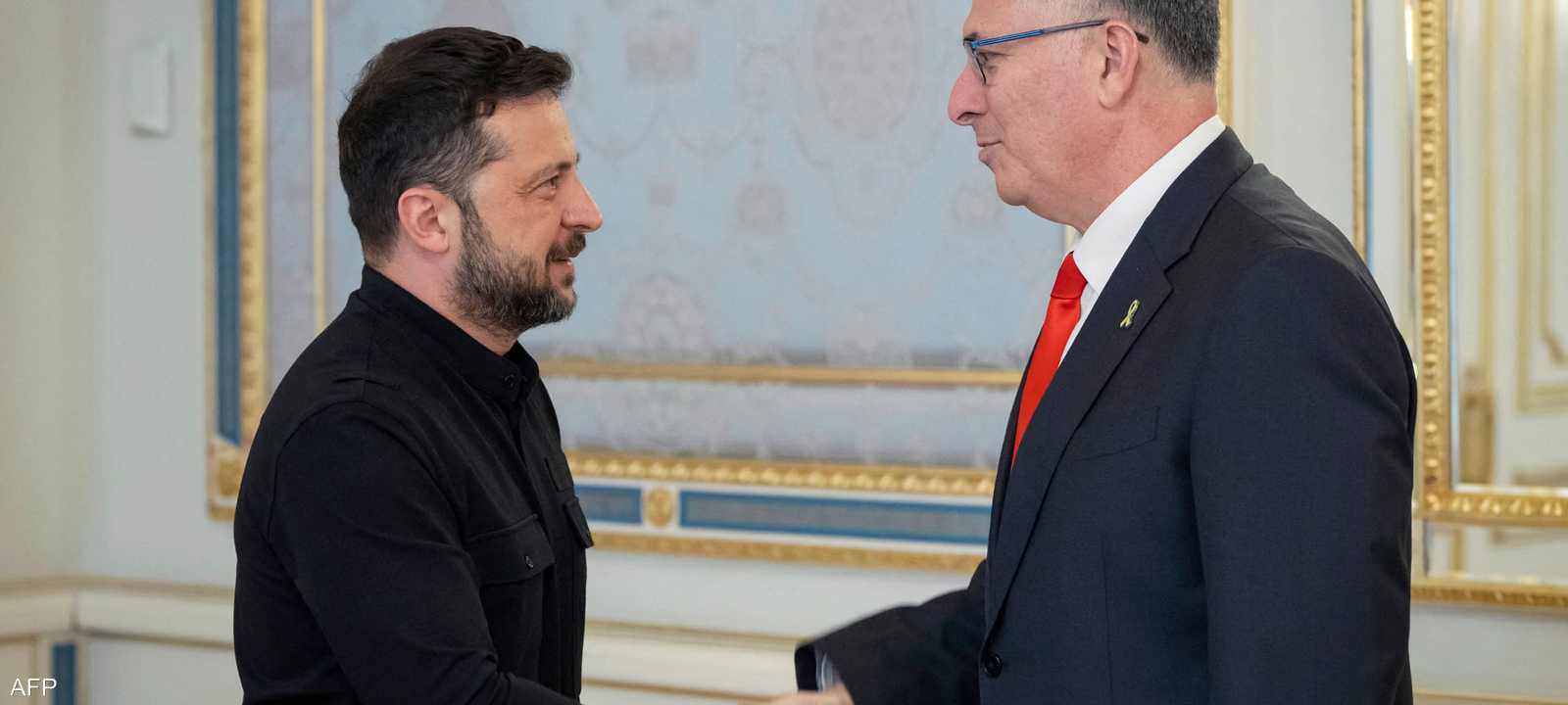 زيلينسكي لدى استقباله ساعر في كييف