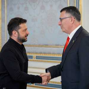 زيلينسكي لدى استقباله ساعر في كييف