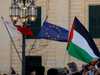 أعلام مالطا وفلسطين والاتحاد الأوروبي