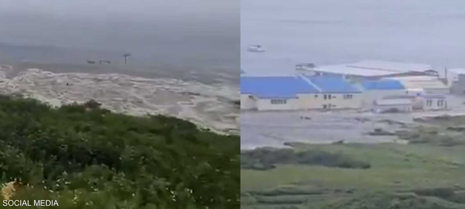 تسونامي بعد زلزال ضرب شبه جزيرة كامتشاتكا