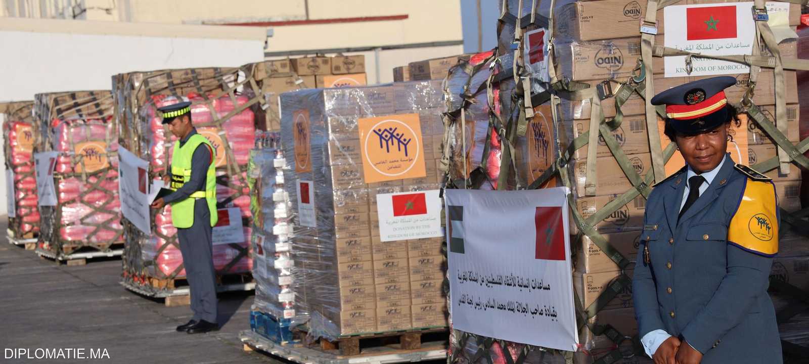 مساعدات مغربية إلى قطاع غزة