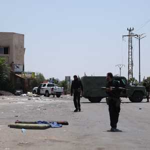 قوات الأمن السورية عند نقطة تفتيش قرب السويداء -أرشيف