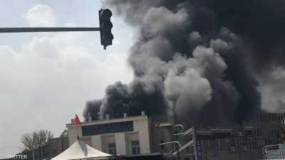 فيديو.. حريق كبير بمحيط مستشفى القائم في مدينة مشهد