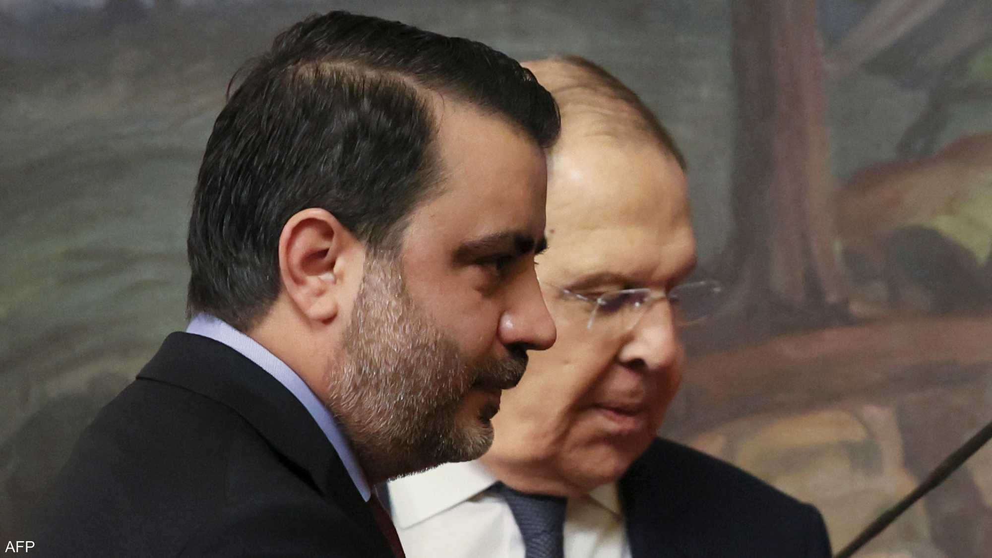 أسعد الشيباني، يلتقي نظيره الروسي سيرغي لافروف