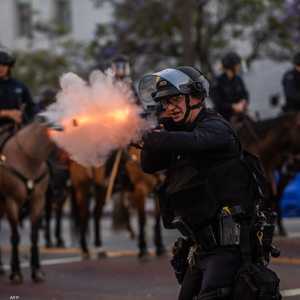 الشرطة تتصدى لمحتجين على قانون الهجرة