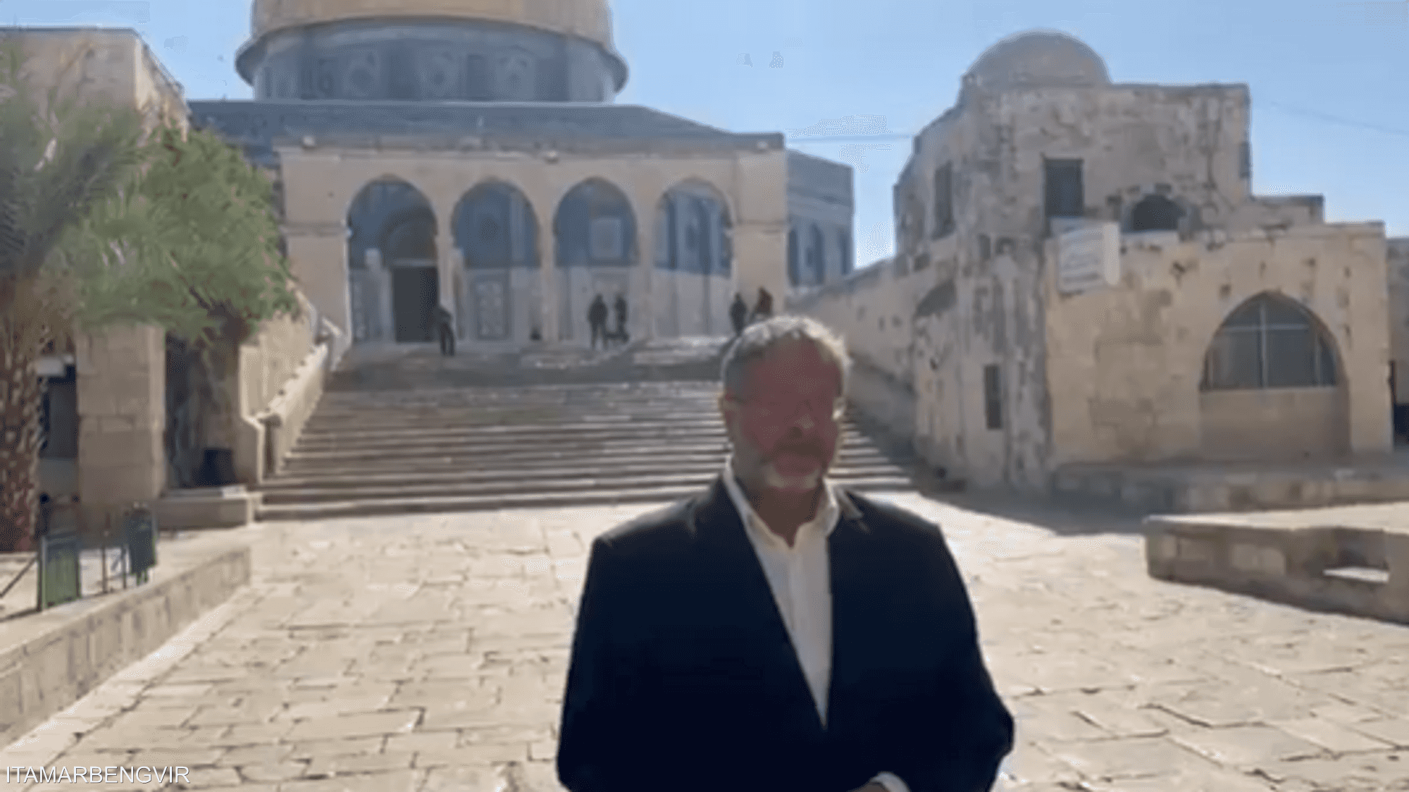 إيتمار بن غفير من باحة المسجد الأقصى