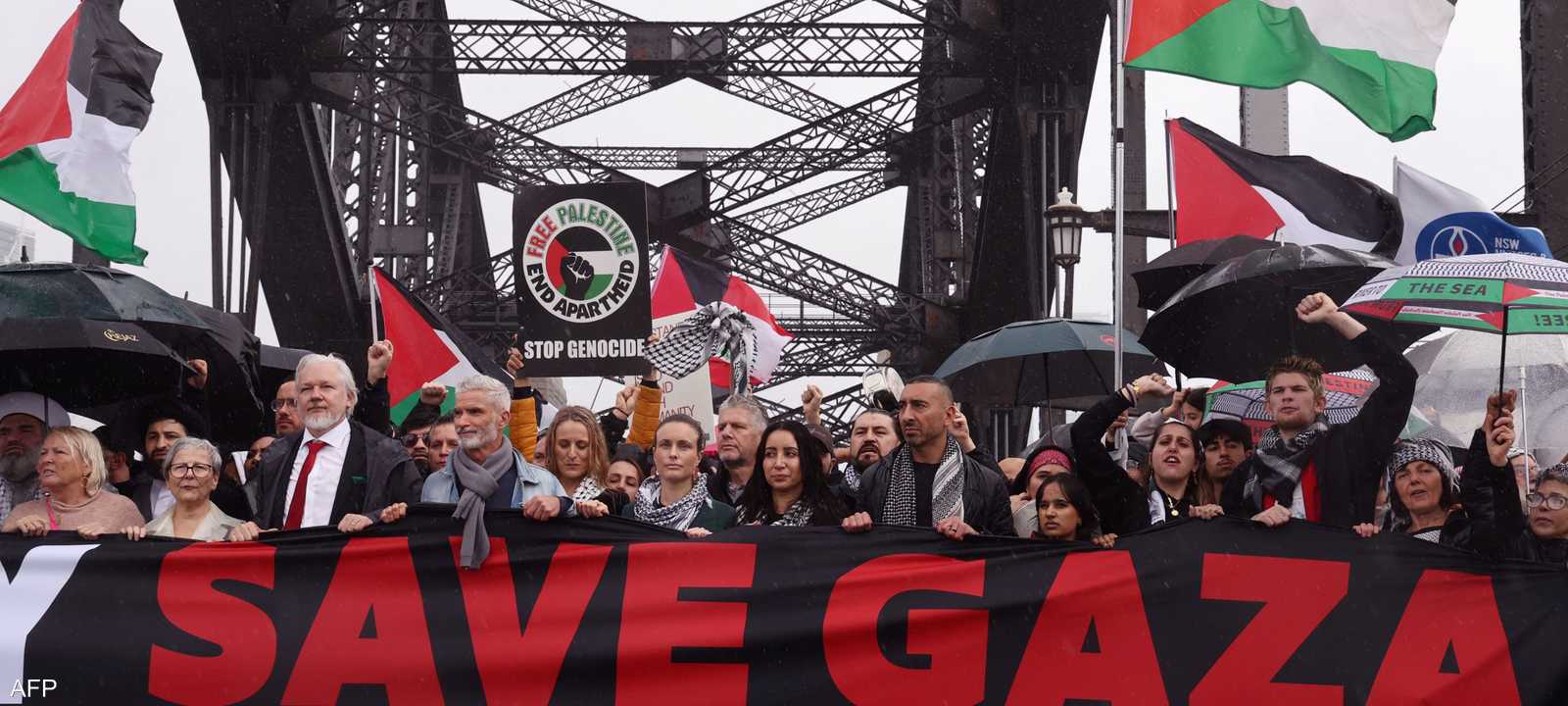 مسيرة حاشدة مؤيدة للفلسطينيين في سيدني