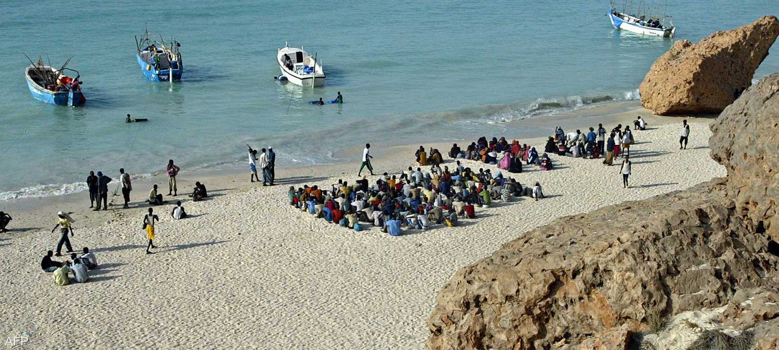 مهاجرون غير شرعيين وصلوا سواحل اليمن - أرشيفية