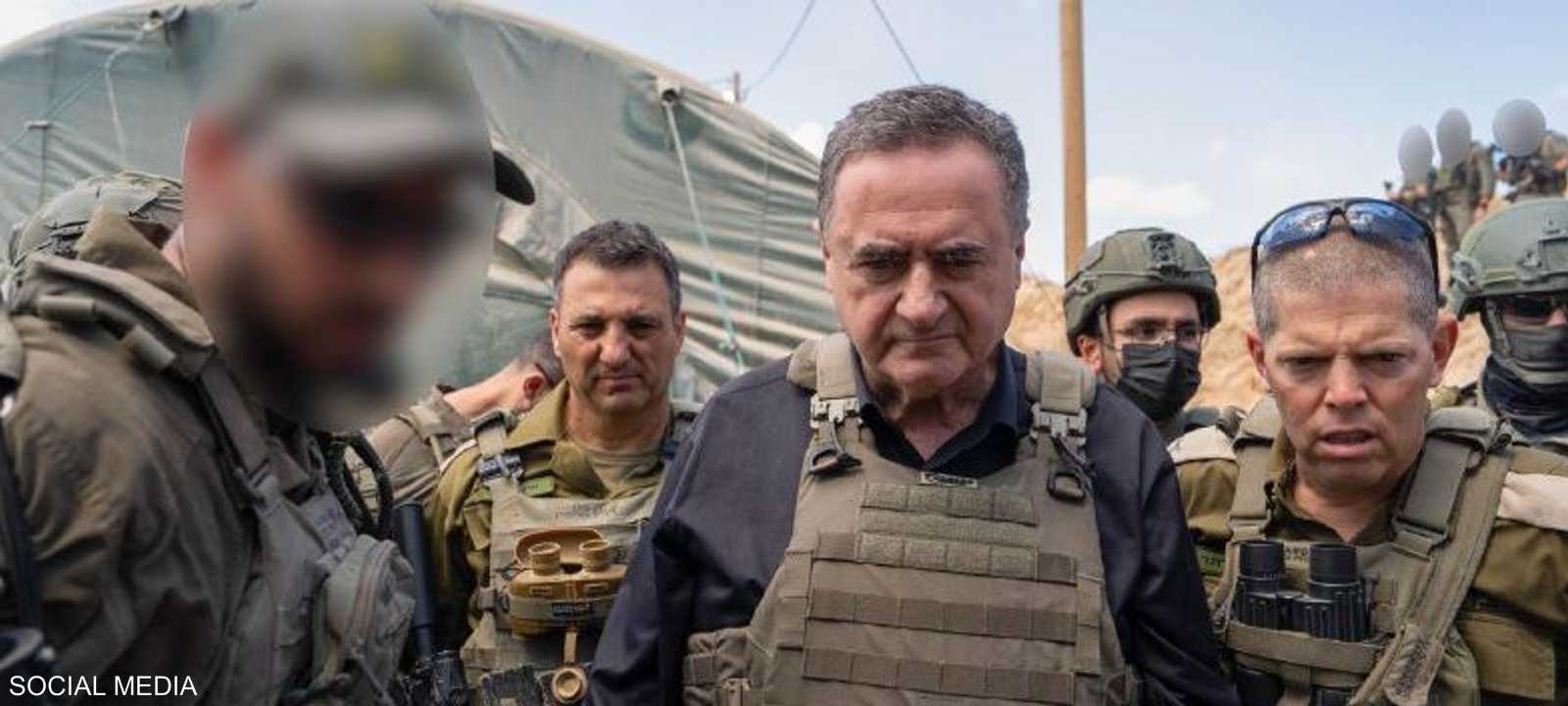 يسرائيل كاتس خلال جولة في غزة