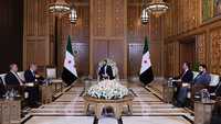 الشرع استقبل فيدان على رأس وفد تركي في دمشق
