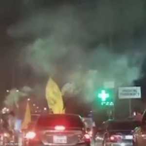 قطع شوارع من قبل مناصري حزب الله في بيروت