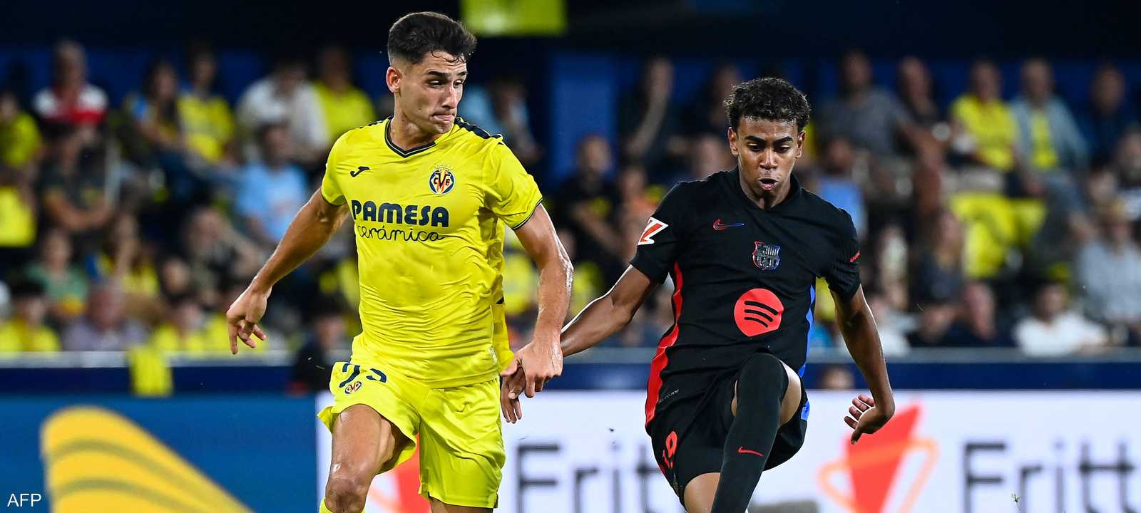 من مباراة فياريال وبرشلونة الموسم الماضي