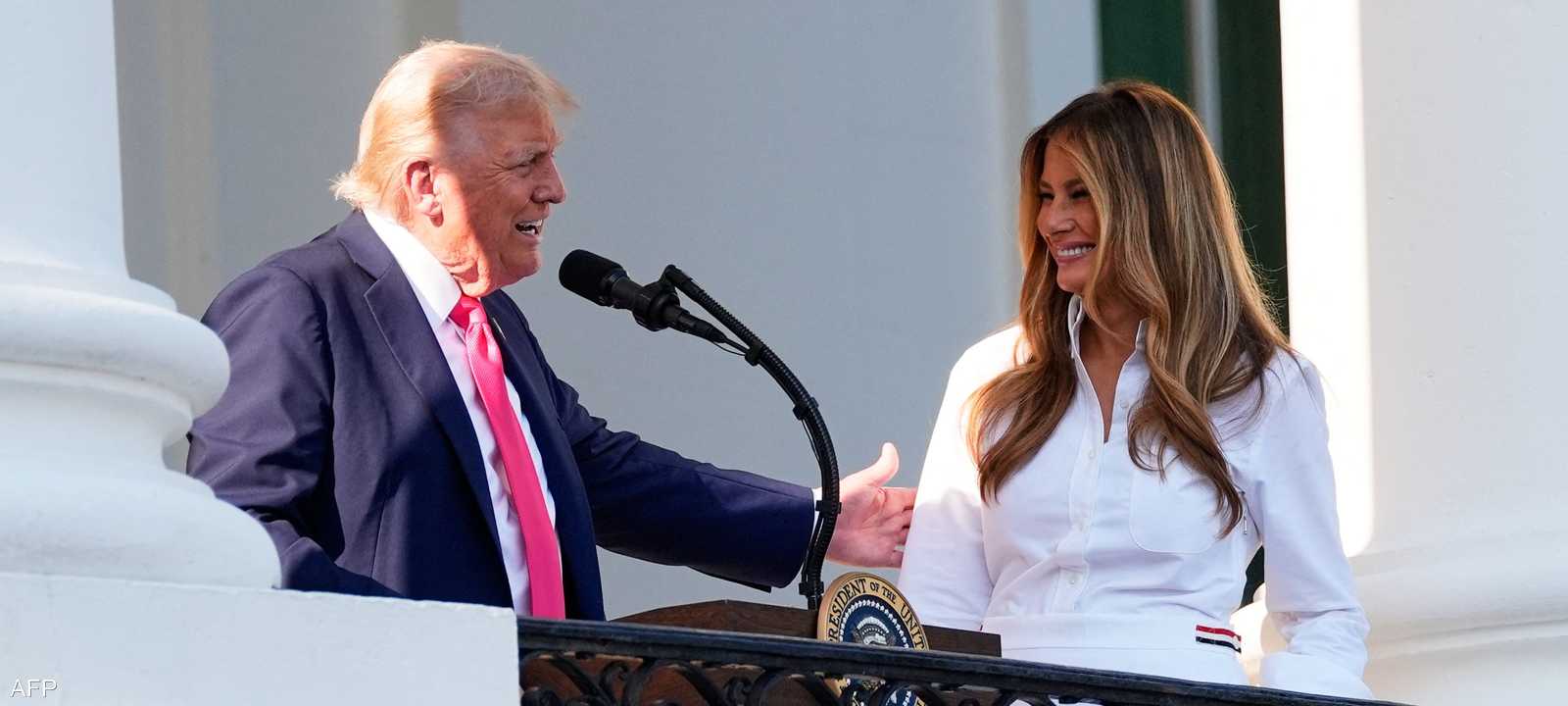 الرئيس الأميركي دونالد ترامب وزوجته ميلانيا