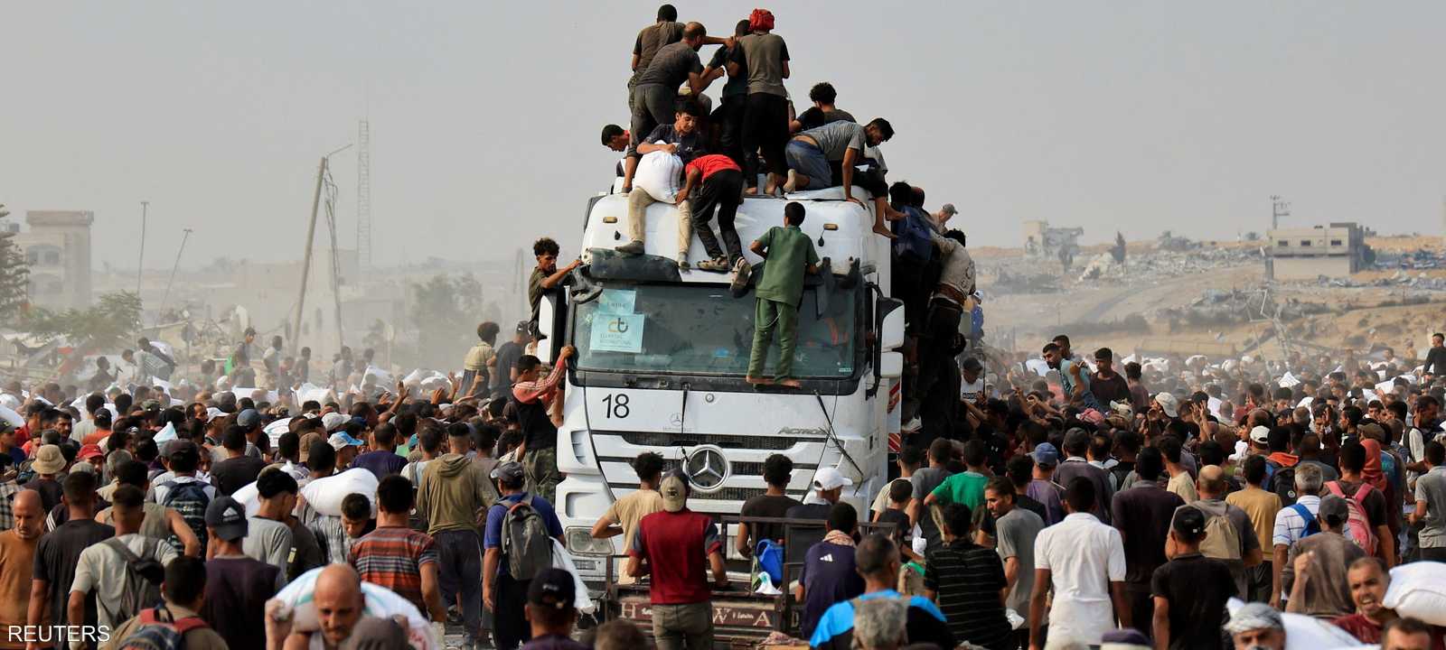 يعاني قطاع غزة من نقص حاد في الغذاء.. أرشيفية
