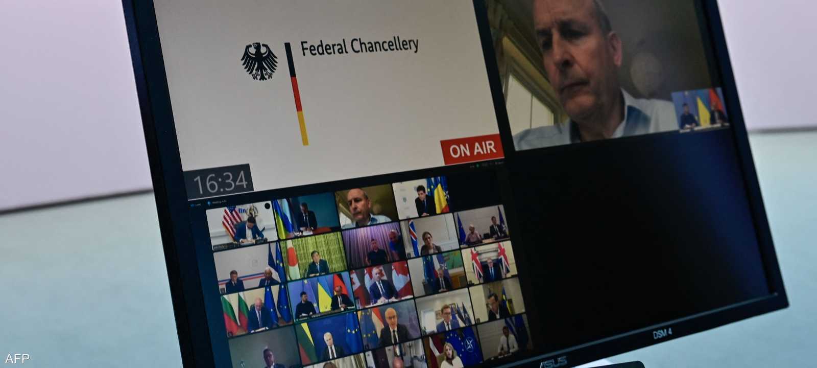 اجتماع عبر الإنترنت حضره قادة أوروبيون وزيلينسكي